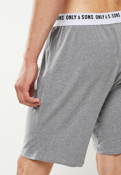 Only & Sons - Onsanton lounge shorts - grey melange