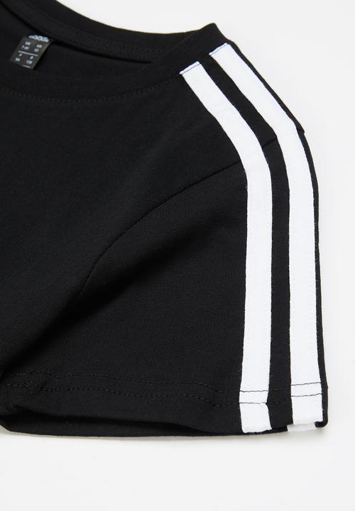 adidas Performance - 3 Stripes short sleeve tee - black