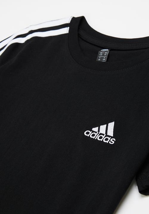 adidas Performance - 3 Stripes short sleeve tee - black