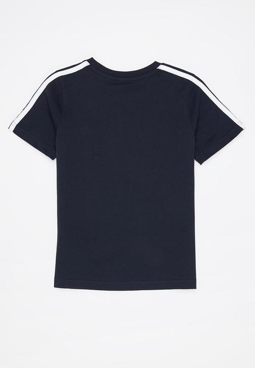 adidas Performance - 3 Stripes short sleeve tee - navy 