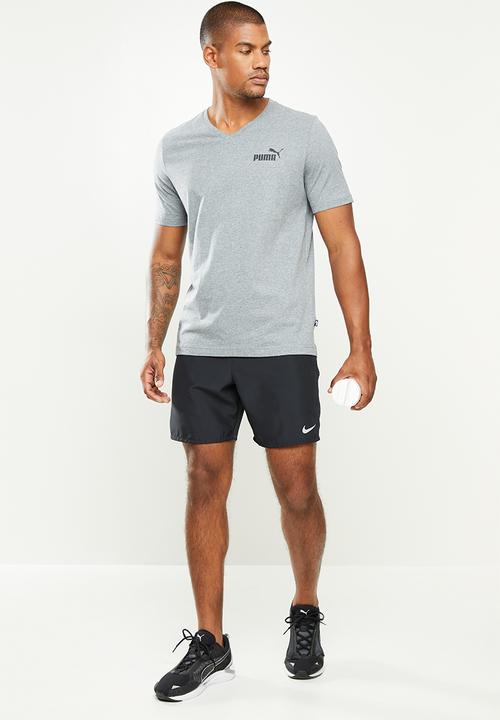 PUMA - Ess V-neck tee - grey 