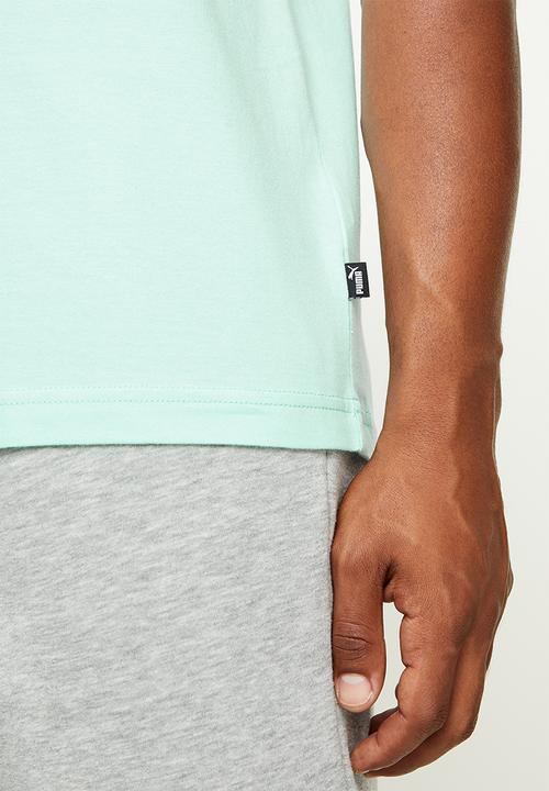 PUMA - Ess+ 2 col logo tee - eggshell blue