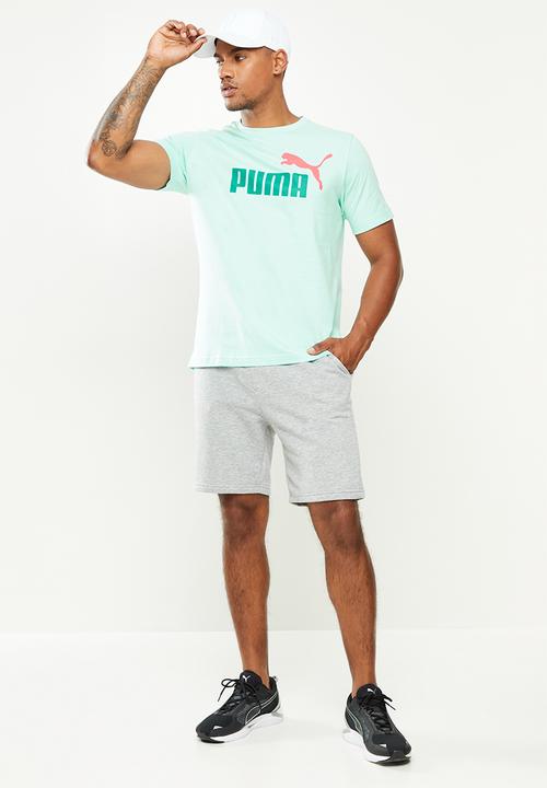 PUMA - Ess+ 2 col logo tee - eggshell blue