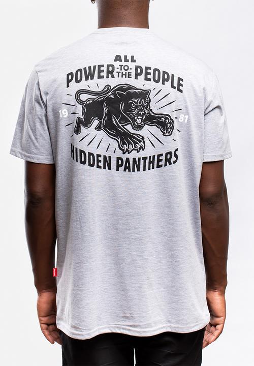 Butan - Hidden panthers T-shirt - grey melange