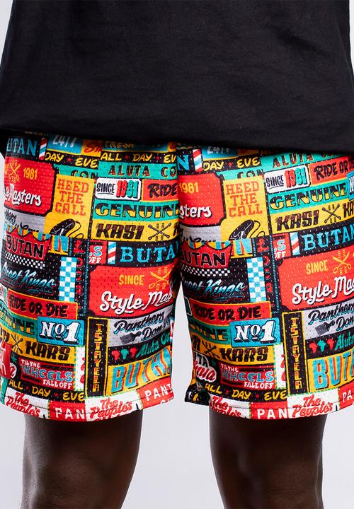 Butan - Panthers mascot mesh shorts - multi