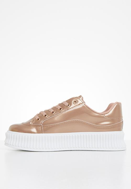 Miss Black - Kiss1 flatform sneaker - rose gold