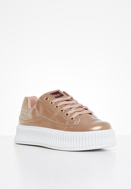 Miss Black - Kiss1 flatform sneaker - rose gold