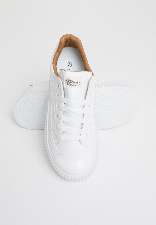 Miss Black - Kiss1 flatform sneaker - white