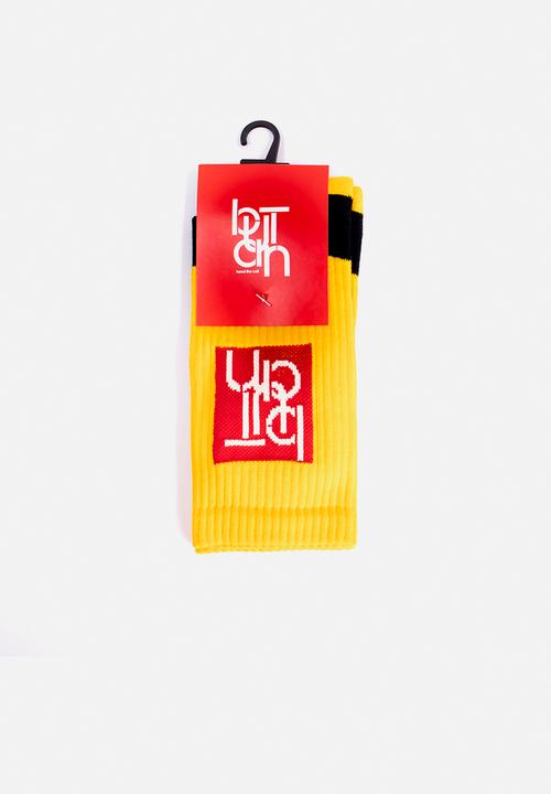 Butan - Classic connections socks - black & yellow