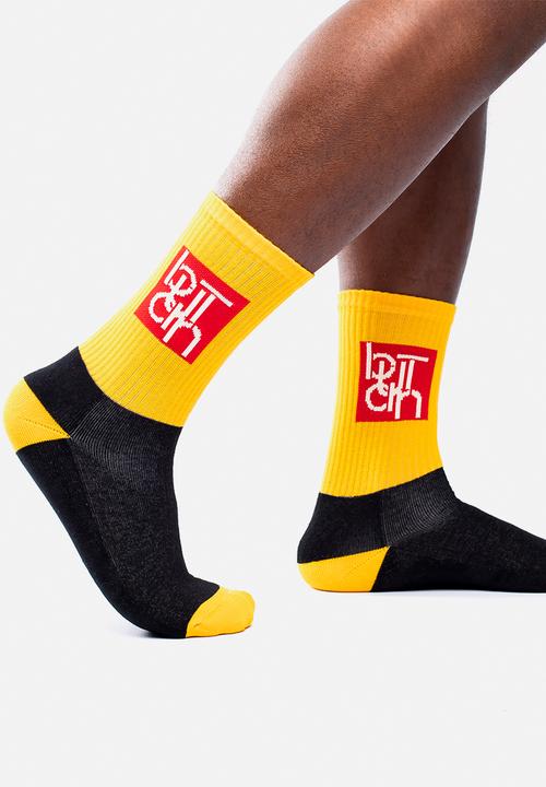 Butan - Classic connections socks - black & yellow