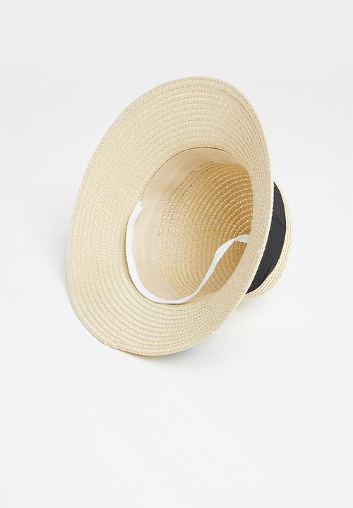 Pop Candy - Straw hat with bow - brown & black