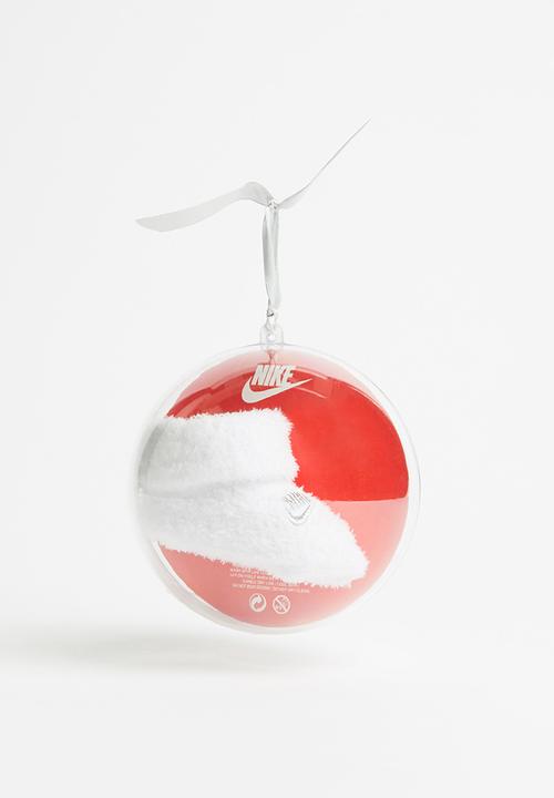 Nike - Hanging Christmas ornament bootie - white