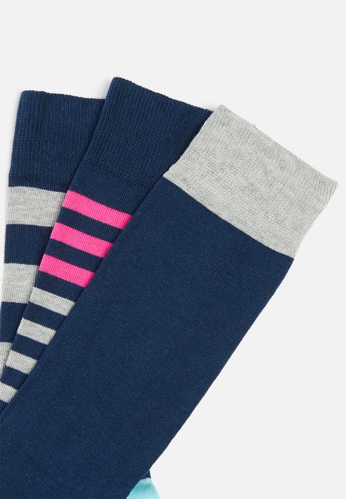 Original Penguin - 3-Pack penguin mens socks wide stripes - multi 