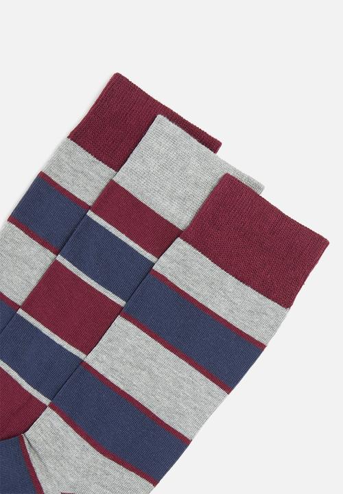 Original Penguin - 3-Pack penguin mens socks stripes - multi