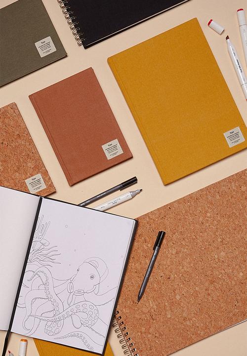 Typo - A3 spiral sketch book - natural cork