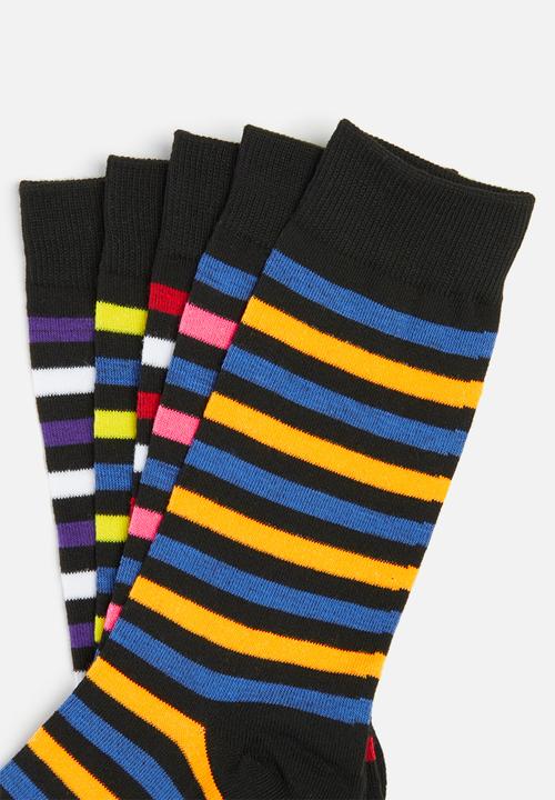 Brave Soul - Rainbow 5 pack socks - multi