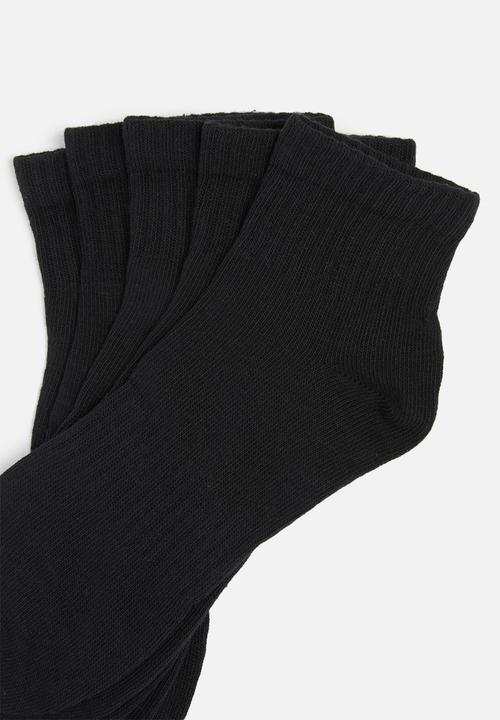 Brave Soul - 5 pack sports socks - black