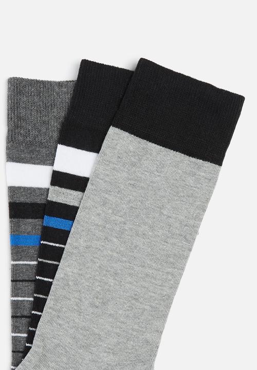 Original Penguin - 3-Pack penguin mens socks stripes - multi