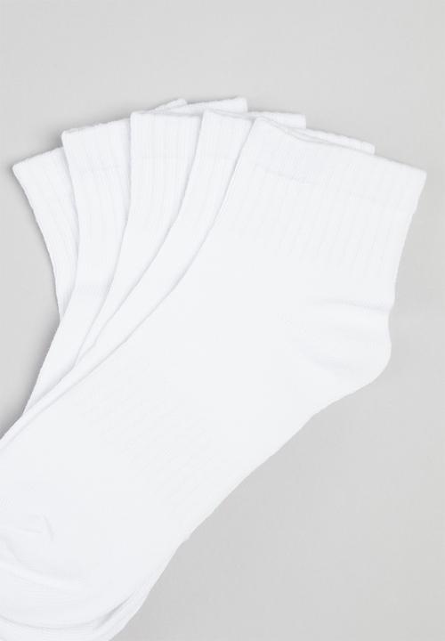 Brave Soul - 5 pack sports socks - white