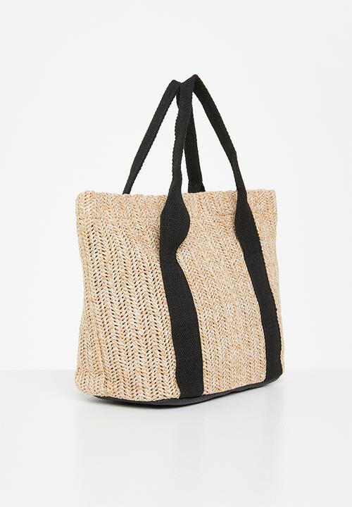 Superbalist - Straw tote bag - neutral & black