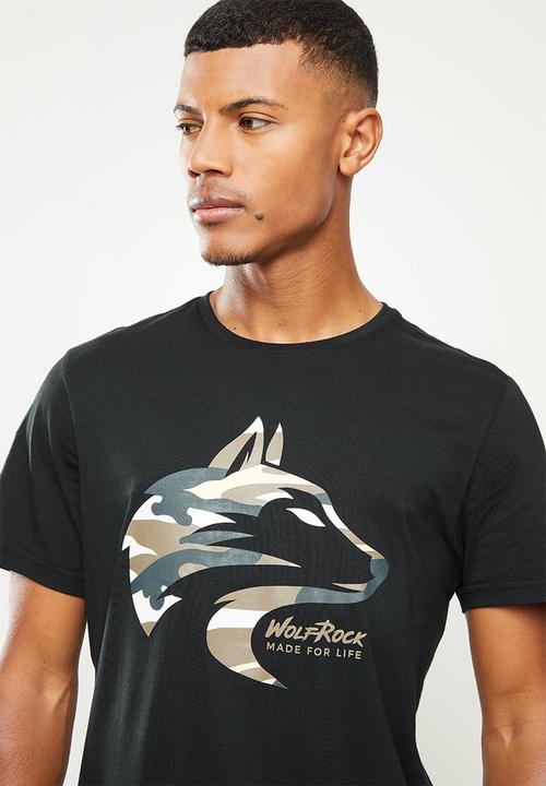 Wolf Rock - Camo - black