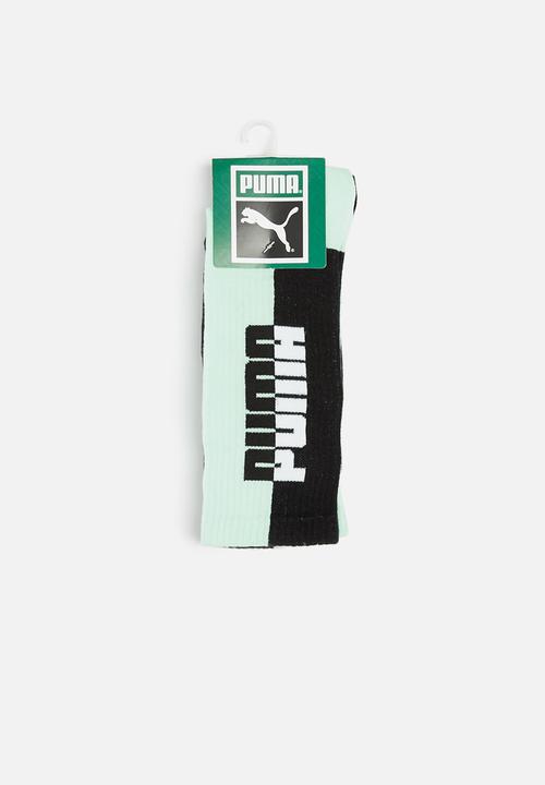 PUMA - Mens two tone 2 pack sock - puma black/eggshell blue