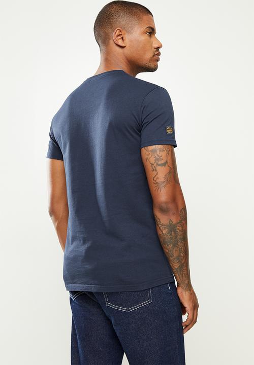 Superdry. - Short sleeve workwear graphic tee - navy