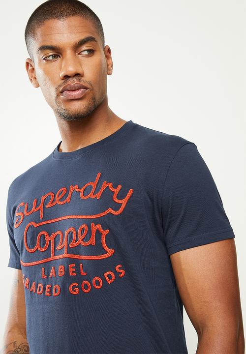 Superdry. - Short sleeve workwear graphic tee - navy