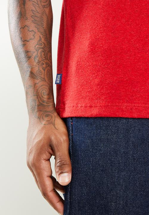 Superdry. - Ol vintage emb tee - red