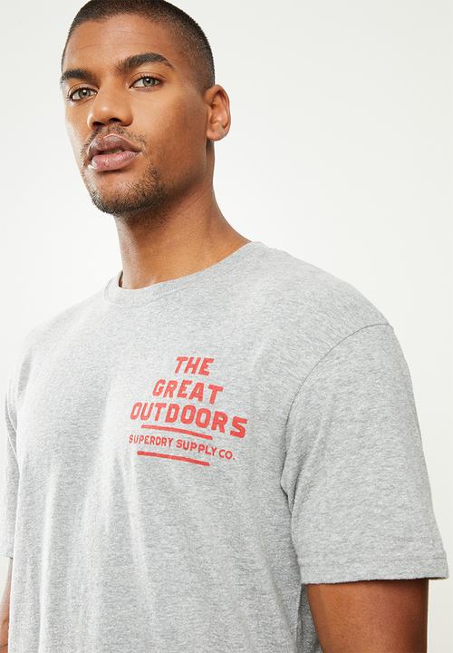 Superdry. - Heritage mountain relax tee - grey