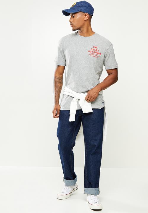 Superdry. - Heritage mountain relax tee - grey