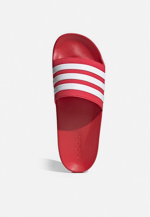adidas Originals - Adilette shower - scarlet/ftwr white/scarlet