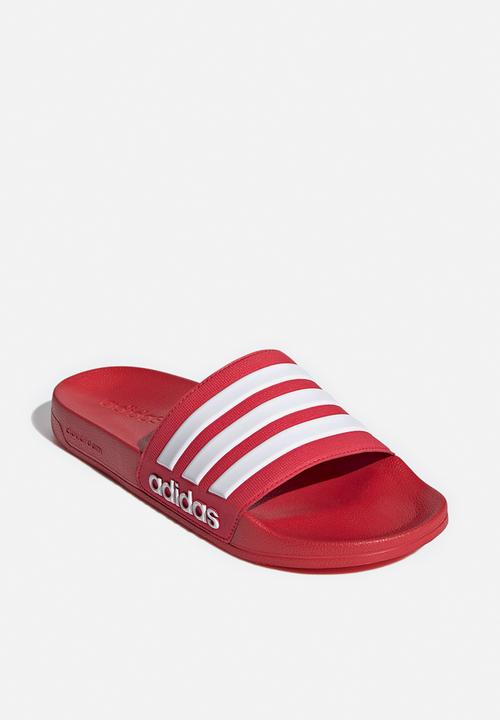 adidas Originals - Adilette shower - scarlet/ftwr white/scarlet