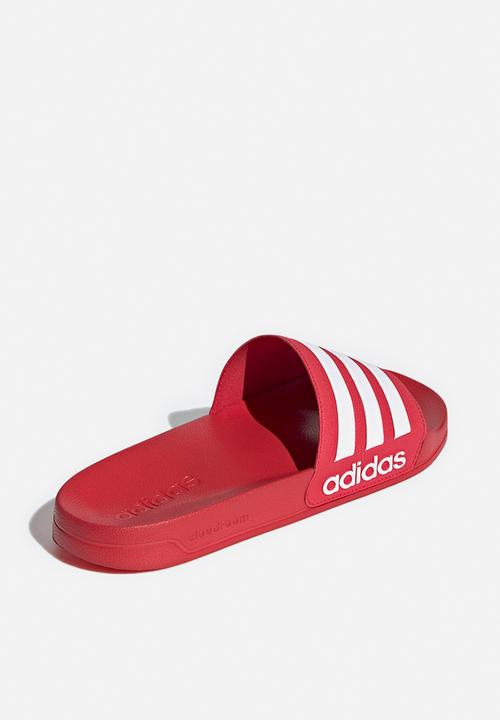 adidas Originals - Adilette shower - scarlet/ftwr white/scarlet