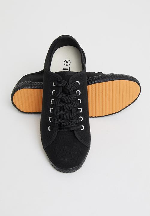 TOMY - Tomy 6 eyelet lace up - black