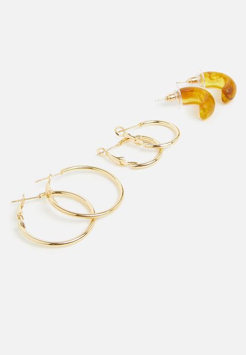 Superbalist - Ndikanda hoop earring pack- gold