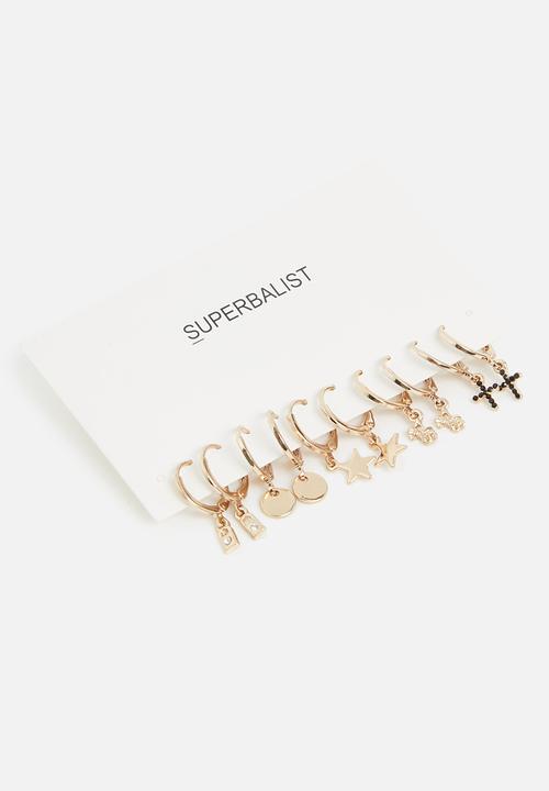 Superbalist - Margot multi earring pack-gold