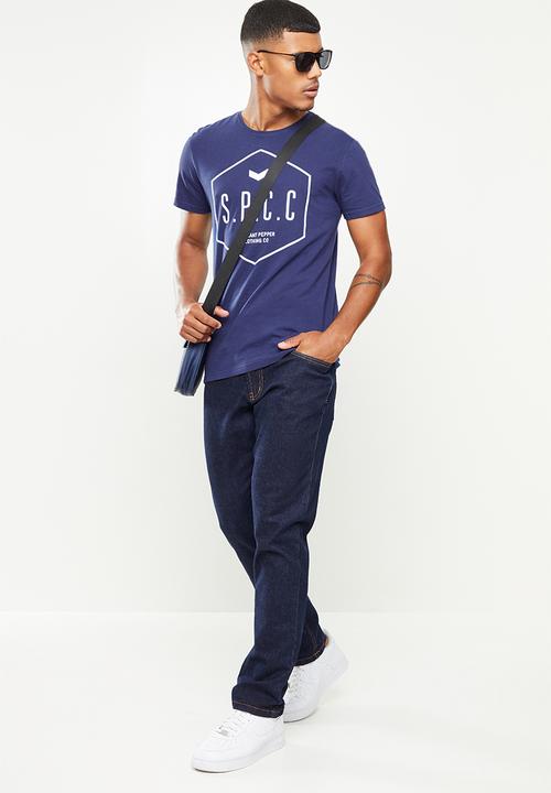 S.P.C.C - Renner regular fit straight hem, crew neck tee - sodalite blue