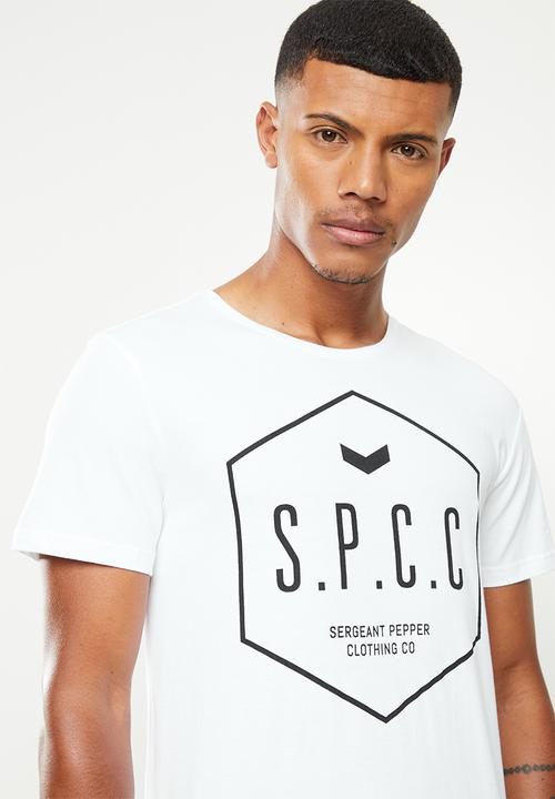 S.P.C.C - Renner regular fit straight hem, crew neck tee - white