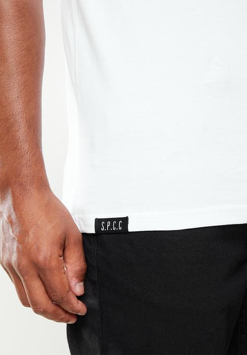 S.P.C.C - Renner regular fit straight hem, crew neck tee - white