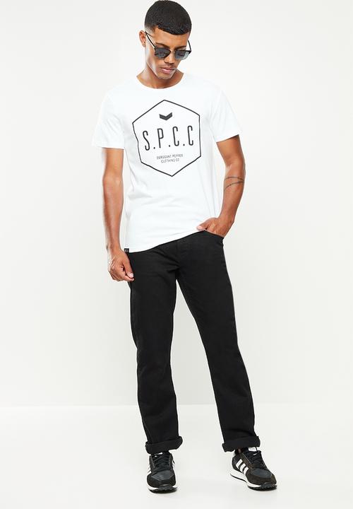 S.P.C.C - Renner regular fit straight hem, crew neck tee - white