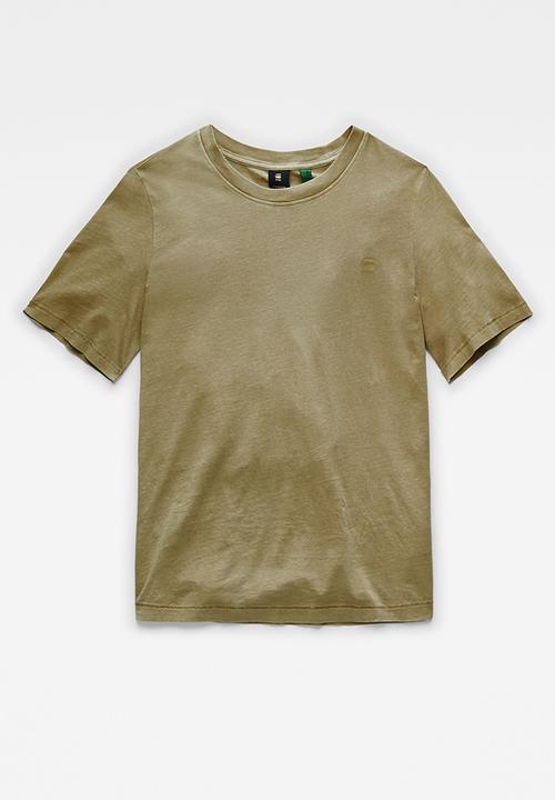 G-STAR - Regular fit overdyed tee - tan