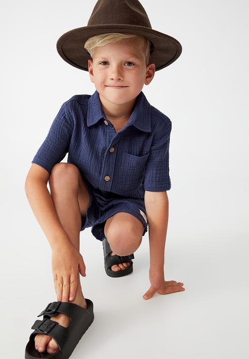 Cotton On - Resort short sleeve shirt - indigo