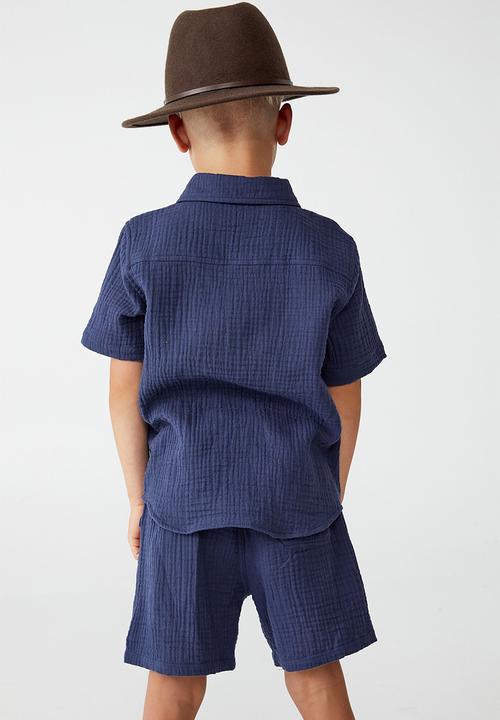 Cotton On - Resort short sleeve shirt - indigo