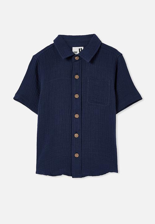 Cotton On - Resort short sleeve shirt - indigo