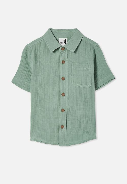 Cotton On - Resort short sleeve shirt - smashed avo