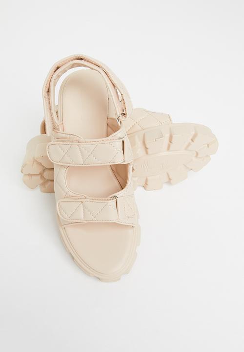 Z_Code_Z - Emily quilted lug sole sandal - nude