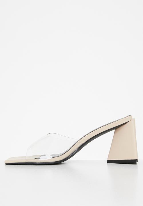 Z_Code_Z - Yaya transparent strap block heel - nude