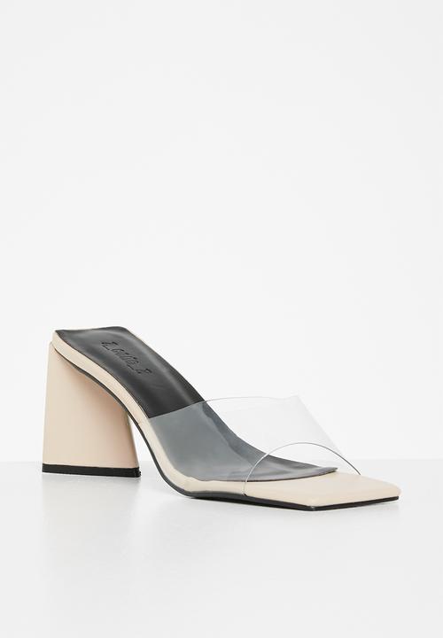 Z_Code_Z - Yaya transparent strap block heel - nude