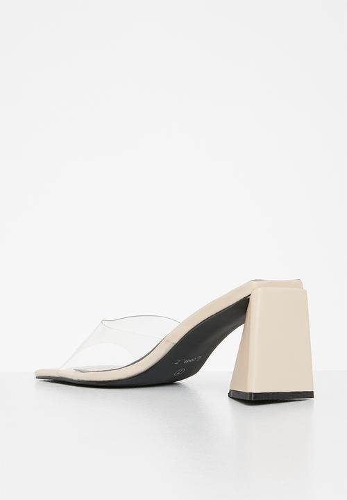 Z_Code_Z - Yaya transparent strap block heel - nude
